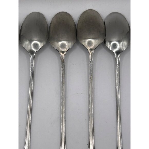 Oneida Silver Independence Stainless Steel iced Teaspoon Set Of 6 - Light Satin - Picture 5 of 5